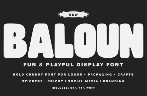 Baloun: A Bold Chunky Display Font for Makers