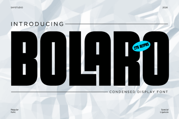 Bolaro: The Bold Condensed Display Font for Campaigns
