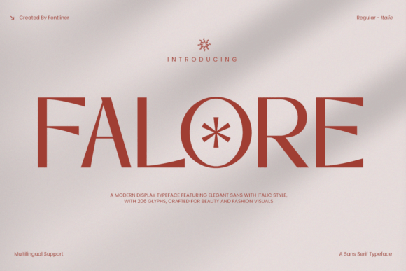 Falore: A Luxury Display Typeface for Refined Branding