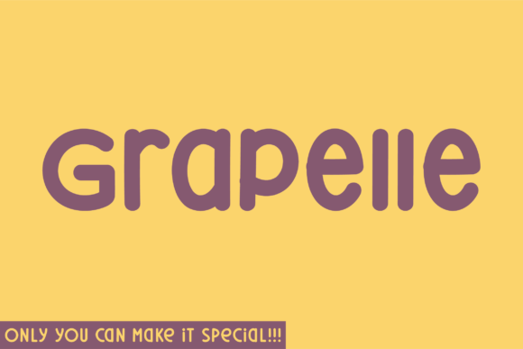 Grapelle: A Natural Handwritten Font for Crafters