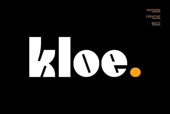 Kloe: A Bold Sans Serif Display Typeface for Web
