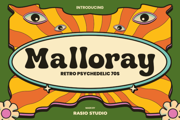 Malloray: A Retro Psychedelic Font for Bold Campaigns
