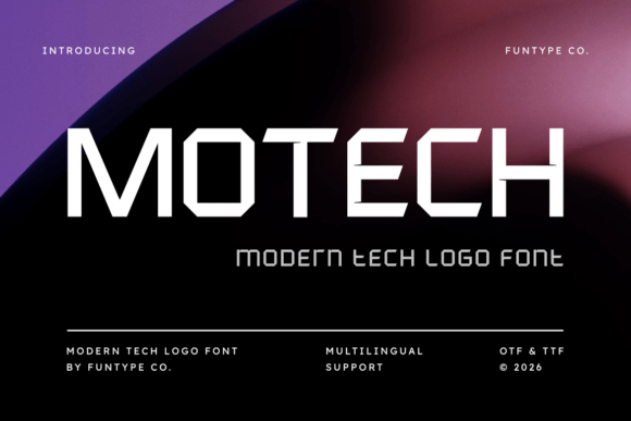 Motech: A Bold Modern Tech Logo Font