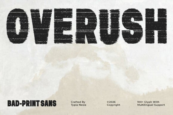 Overush: The Rugged Sans Serif Font for Authentic Branding
