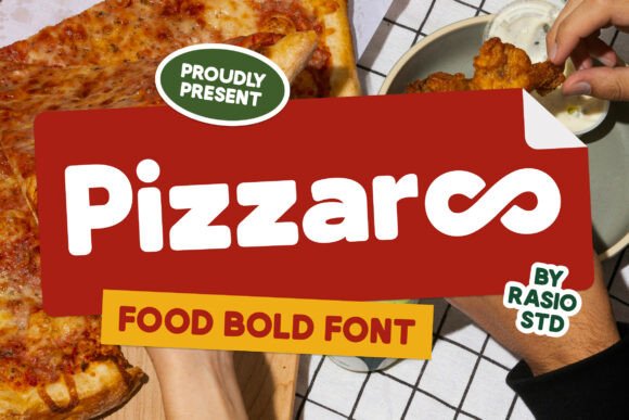 Pizzaroo: A Bold Sans Serif Font for Food Branding
