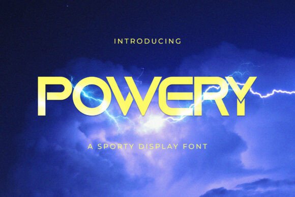 Powery: The Bold Sporty Display Font for Makers