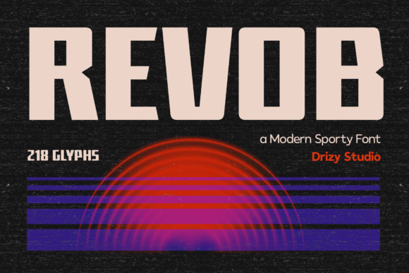 Revob: A Modern Sporty Broadcast Font for Bold Branding