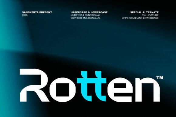 Rotten Typeface: A Bold Sans Serif for Branding