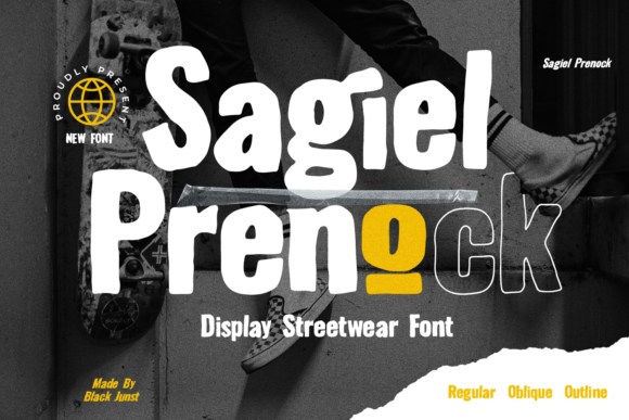 Sagiel Prenock: A Bold Display Font for Streetwear Design