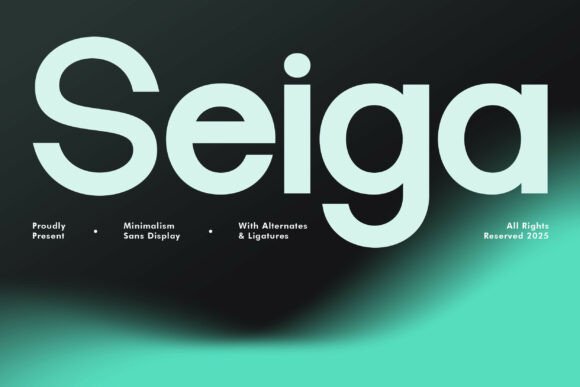Seiga: A Modern Sans Serif Display Font for Web Design