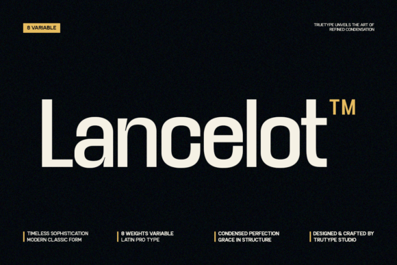TRT Lancelot: A Modern Condensed Typeface for Editorial Design